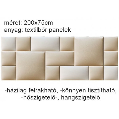 Beige, világos Műbőr falvédő-156 P-17 modern fantázia faldekoráció (200x75 cm) Kerma Design Beige, világos Műbőr falvédő-156 P-17 modern fantázia faldekoráció (200x75 cm) Kerma Design