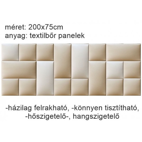 Műbőr falvédő-157 P-19 világos dekor faldekoráció (200x75 cm), Kerma Design Műbőr falvédő-157 P-19 világos dekor faldekoráció (200x75 cm), Kerma Design