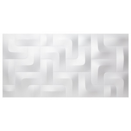 Falburkolat - Marbet PD-1 fehér festhető modern mintás polisztirol falpanel (96x48cm)