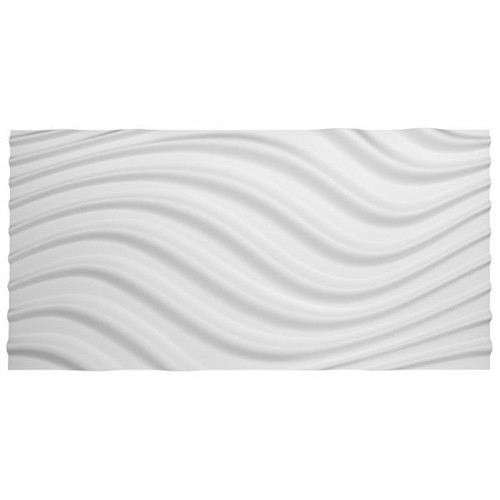 Falburkolat - Marbet hullámos fehér festhető polisztirol PD-3 falpanel (96x48cm)
