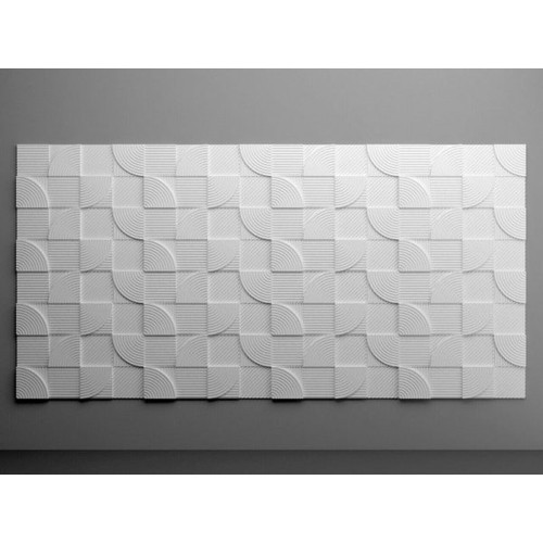 Falburkolat - Marbet PD-4 körök festhető fehér polisztirol falpanel (96x48cm)