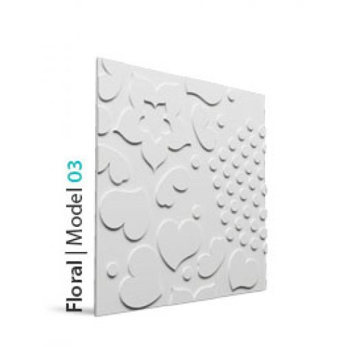 Loft Floral 03 design virágmintás beton falpanel