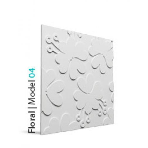 Loft Floral 04 design virágmintás beton falpanel