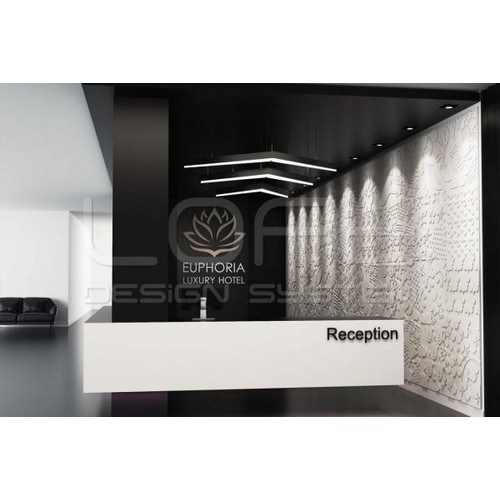 Loft Floral 05 design virágmintás beton falpanel, 3D falburkolat