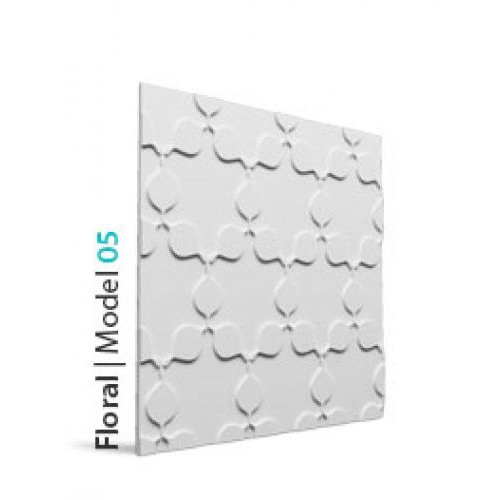 Loft Floral 05 design virágmintás beton falpanel, 3D falburkolat