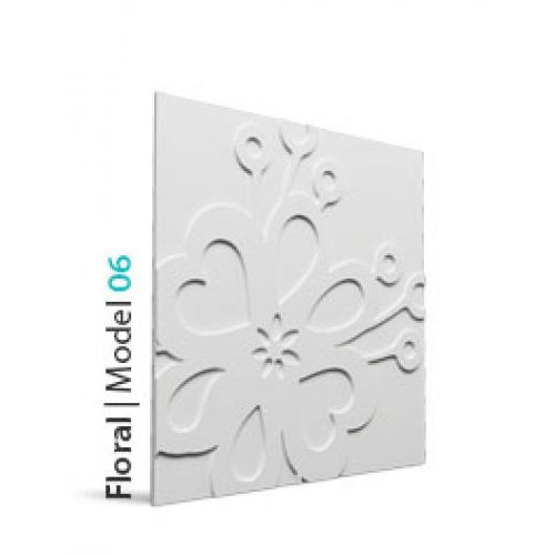 Loft Floral 06 design virágmintás beton falpanel