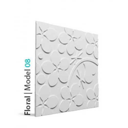 Loft Floral 08 design virágmintás beton falipanel burkoló