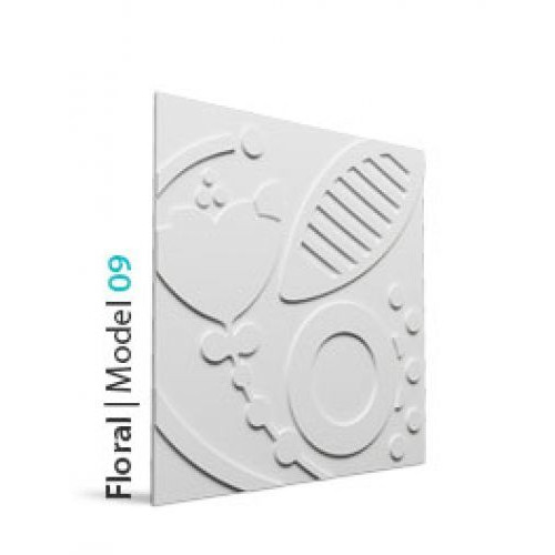 Loft Floral 09 design virágmintás beton falpanel