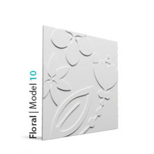 Loft Floral 10 design virágmintás beton dekor falpanel