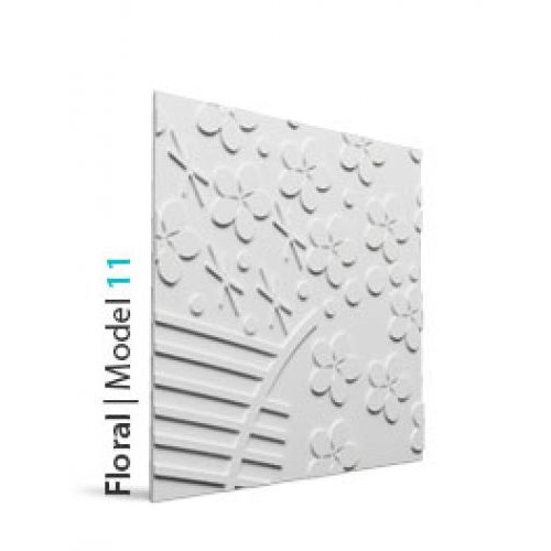 Loft Floral 11 design virágmintás beton falpanel, modern falburkolat