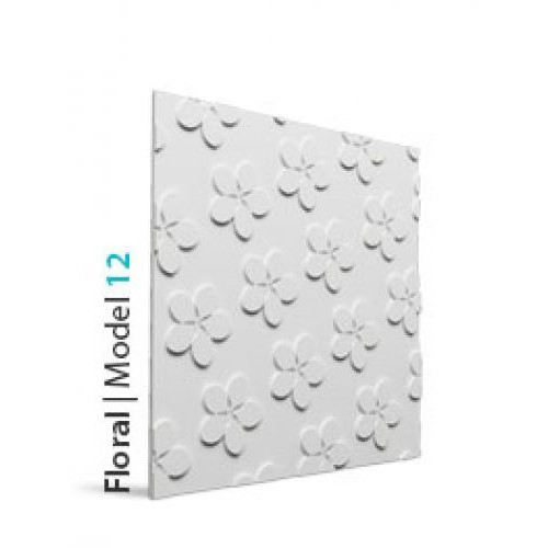 Loft Floral 12 design virágmintás beton falpanel
