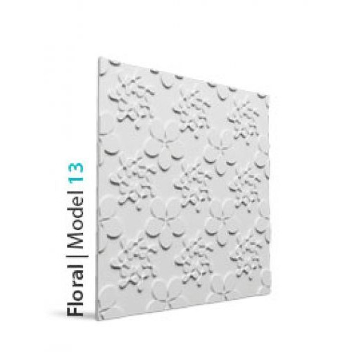 Loft Floral 13 design virágmintás beton falpanel