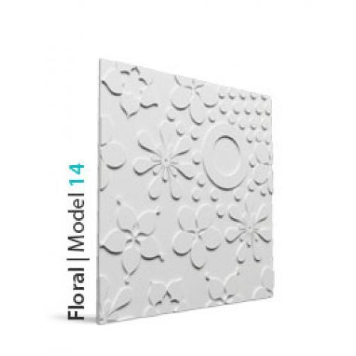 Loft Floral 14 design virágmintás beton falpanel