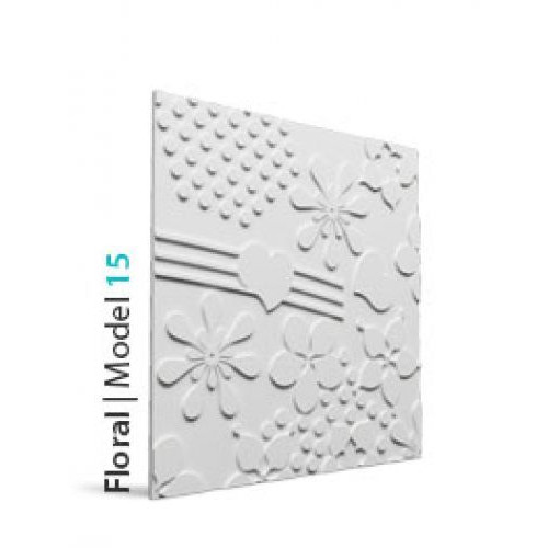 Loft Floral 15 design virágmintás beton falpanel