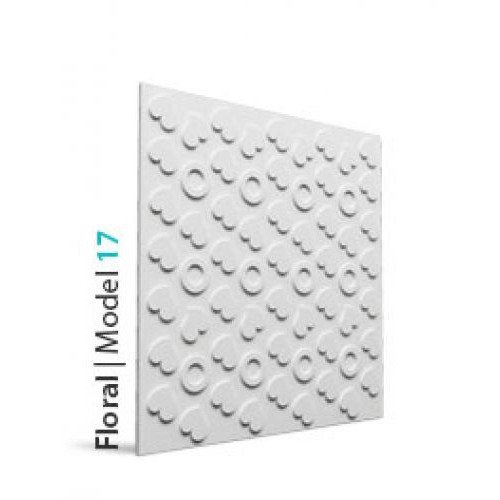Loft Floral 17 design virágmintás beton falpanel