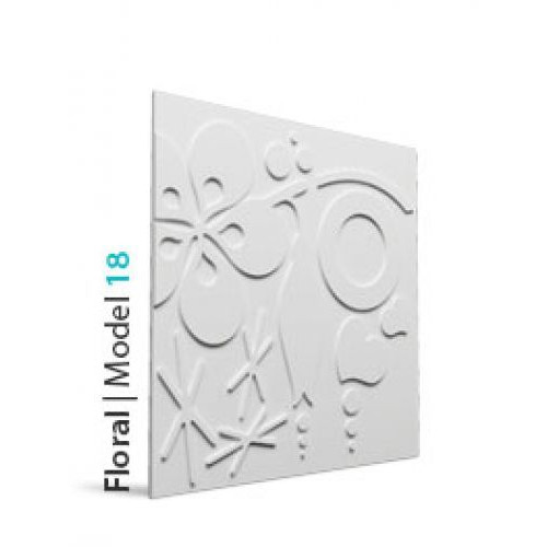 Loft Floral 18 design virágmintás beton falpanel
