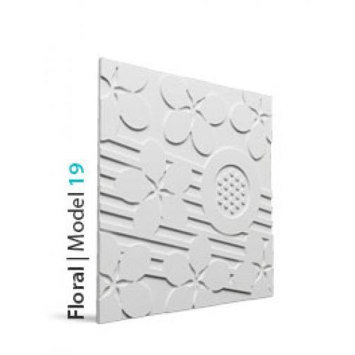 Loft Floral 19 design virágmintás beton falpanel