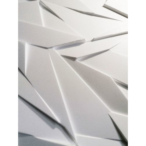 MYWALL SZAFIR fehér polisztirol modern mintás 3d falpanel, beltéri polisztirol falburkoló panel (60x60cm)