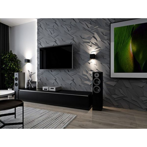 MYWALL SZAFIR fehér polisztirol modern mintás 3d falpanel, beltéri polisztirol falburkoló panel (60x60cm)