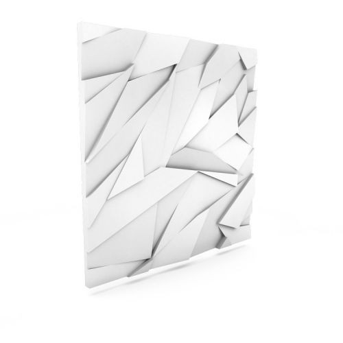 MYWALL SZAFIR fehér polisztirol modern mintás 3d falpanel, beltéri polisztirol falburkoló panel (60x60cm)