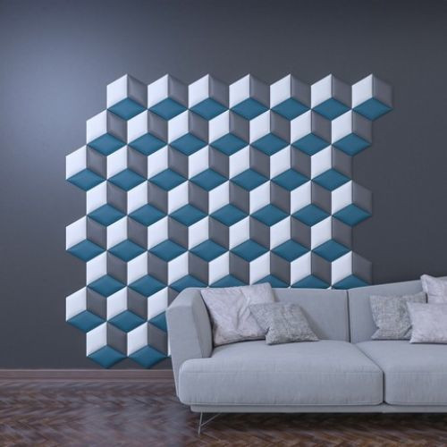 KERMA Rombusz falpanel, design műbőr kárpitozott, burkolat, több színben