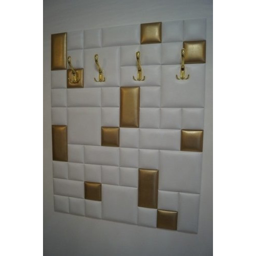 Előszobafal-18 elegáns szürke műbőr design falpanelekből