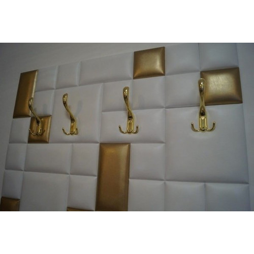 Előszobafal-18 elegáns szürke műbőr design falpanelekből