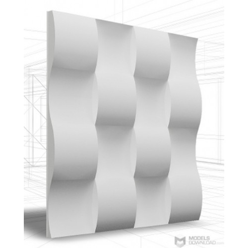Loft-3D Dekor-03 beltéri festhető gipsz 3d dekor falpanel fehér