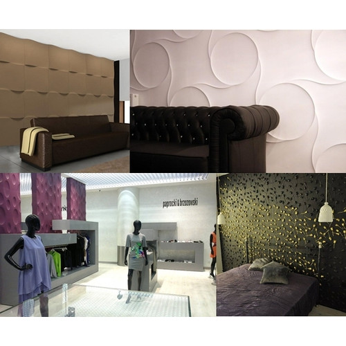 Loft-3D Dekor-06 beltéri festhető gipsz 3d dekor falpanel fehér