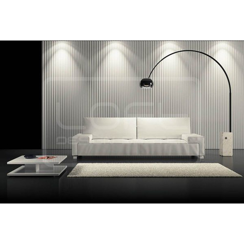 Loft-3D Dekor-12 falpanel beltéri festhető gipsz 3d dekor falpanel fehér csíkos