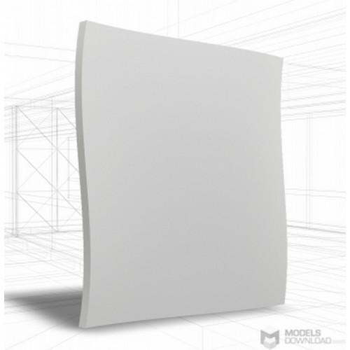 Loft-3D Dekor-13 falpanel beltéri festhető gipsz 3d dekor falpanel fehér sima