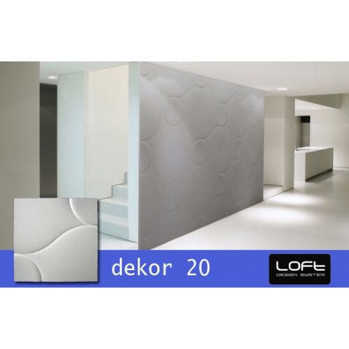 Loft-3D Dekor-20 beltéri festhető gipsz 3d dekor falpanel fehér Loft-3D Dekor-20 beltéri festhető gipsz 3d dekor falpanel fehér