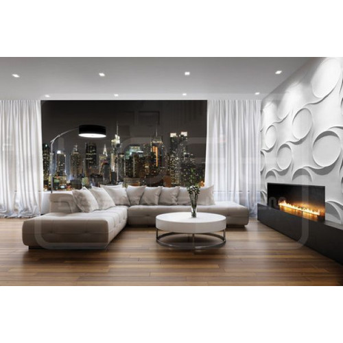 Loft-3D Dekor-23 beltéri festhető gipsz 3d dekor falpanel fehér
