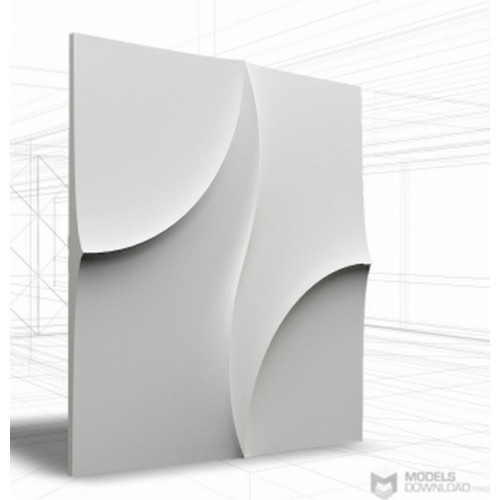 Loft-3D Dekor-23 beltéri festhető gipsz 3d dekor falpanel fehér