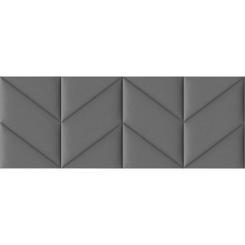 Kerma műbőr panelekből kialakított modern ágyvég 200x75 cm ezüst Rocks Silver