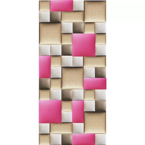 Előszobafal-35 kárpitozott műbőr falpanelekből, beige, drapp, arany, rózsaszín színek Előszobafal-35 kárpitozott műbőr falpanelekből, beige, drapp, arany, rózsaszín színek