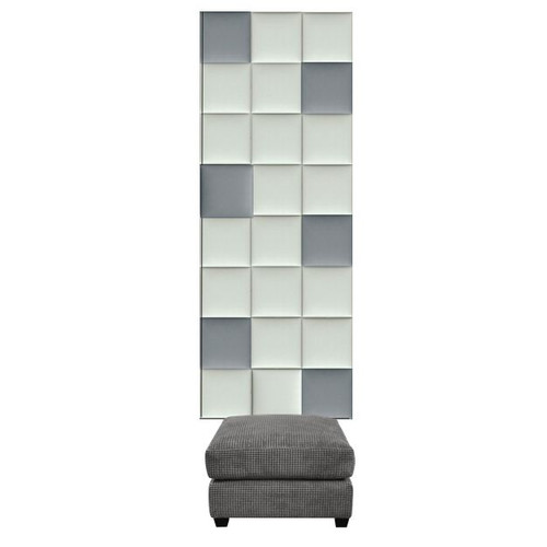 Előszobafal-11 színes Kerma műbőr 3d panelek 200x75cm, hátfal, fehér, világosszürke szín