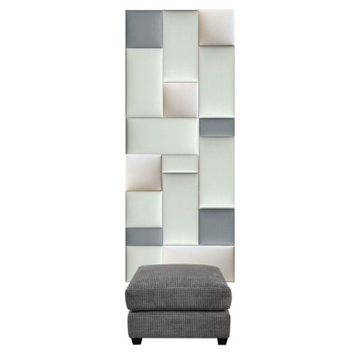 Előszobafal-15 modern design 3d Kerma falpanelekből, hátfalpanel, fehér, beige, szürke színű