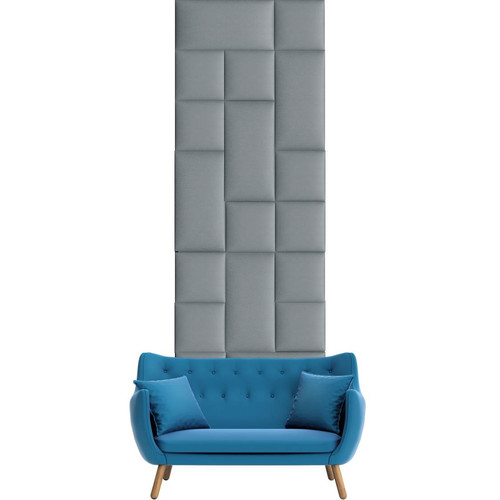 Előszobafal-18 elegáns szürke műbőr design falpanelekből