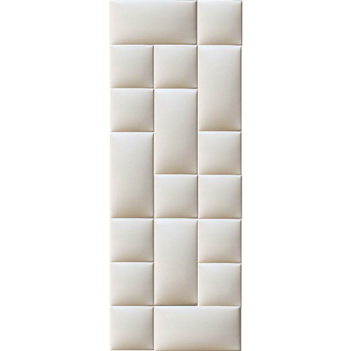 Előszobafal-20 világos beige műbőr falpanelekből, keskeny hátfalpanel Előszobafal-20 világos beige műbőr falpanelekből, keskeny hátfalpanel