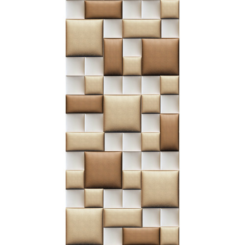 Előszobafal-33 decor műbőr 3d falpanelekből, beige, arany színek Előszobafal-33 decor műbőr 3d falpanelekből, beige, arany színek