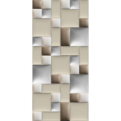 Előszobafal-38 modern falpanel ötletes faldekoráció, beige, fehér és ezüst panelekből Előszobafal-38 modern falpanel ötletes faldekoráció, beige, fehér és ezüst panelekből