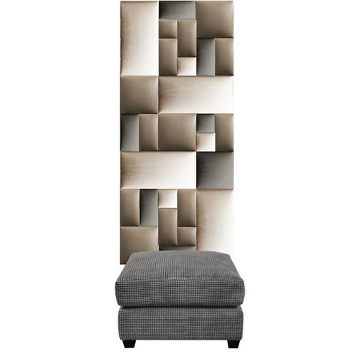 Előszobafal-42 színes műbőr falburkolat drapp, beige színű Kerma dekor panelekből