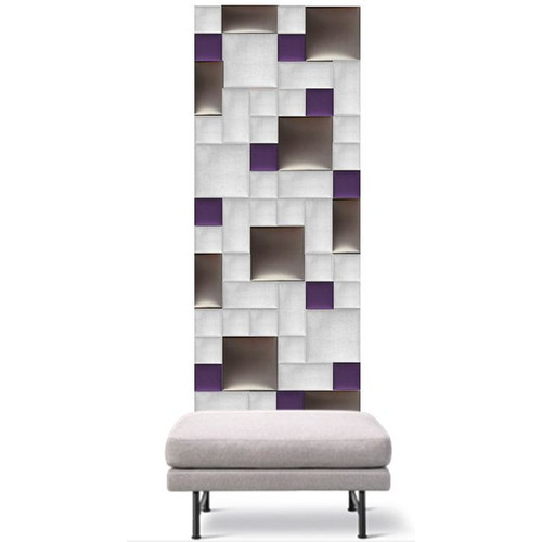 Előszobafal-48 modern műbőr falpanelekből