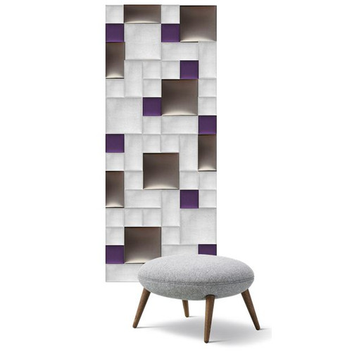 Előszobafal-48 modern műbőr falpanelekből