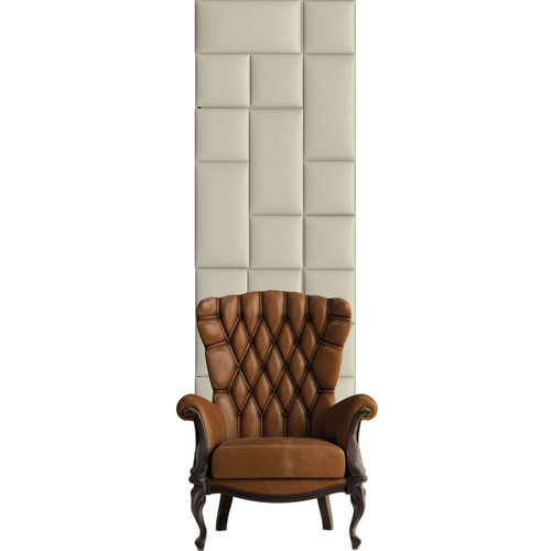 Előszobafal-21 praktikus design beige színű műbőr hátfalpanel, dekorpanelekből Előszobafal-21 praktikus design beige színű műbőr hátfalpanel, dekorpanelekből