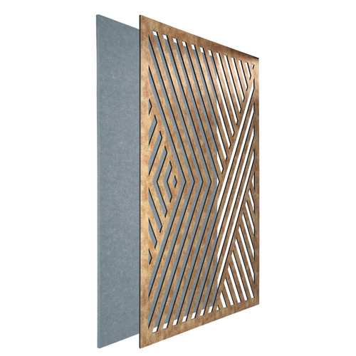 DehalQ akusztikus 60x90 cm mintázat-1 falpanel világos szürke filc alappal óarany színű előlappal DehalQ akusztikus 60x90 cm mintázat-1 falpanel világos szürke filc alappal óarany színű előlappal