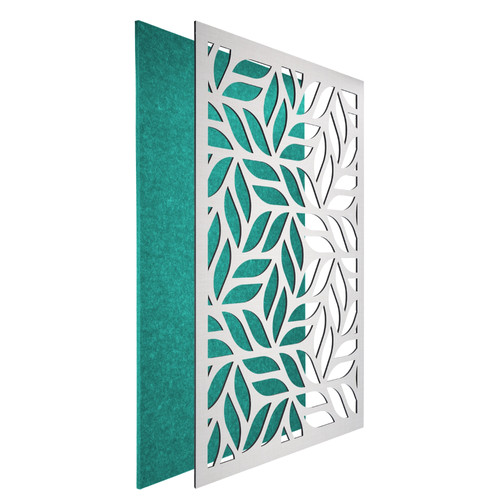 DehalQ akusztikus 60x90 cm mintázat-3 falpanel türkiz alappal világos textil hatású előlappal