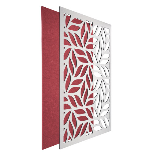 DehalQ akusztikus 60x90 cm mintázat-3 falpanel bordó alappal világos textil hatású előlappal