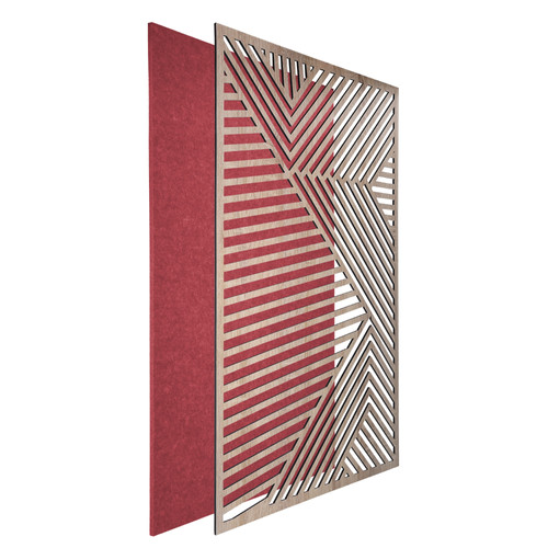 DehalQ akusztikus 60x90 cm mintázat-2 falpanel bordó alappal fahatású előlappal DehalQ akusztikus 60x90 cm mintázat-2 falpanel bordó alappal fahatású előlappal